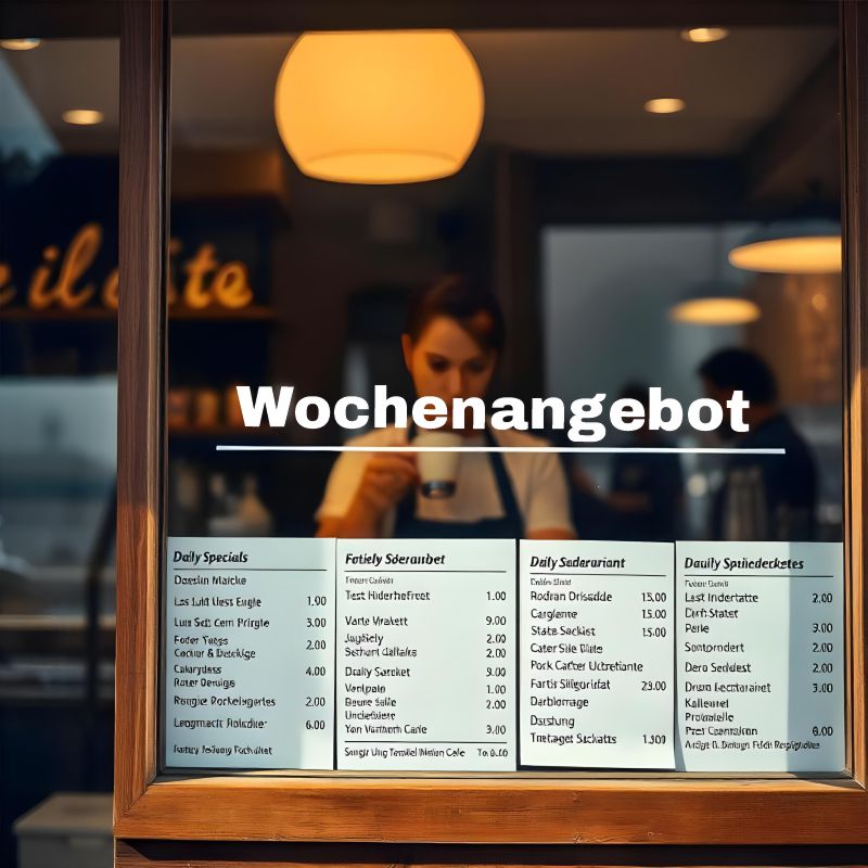 Café mit Wochenangeboten