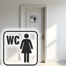 WC Damen Symbol – Hochwertiger Aufkleber in verschiedenen Größen