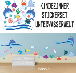 Wandsticker Unterwasserwelt 20-Teilig