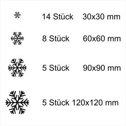 Schneeflocken Fensteraufkleber - Winterliche Eleganz für Ihr Schaufenster