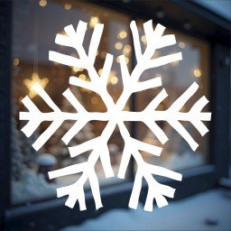 Schneeflocken Fensteraufkleber - Winterliche Eleganz für Ihr Schaufenster