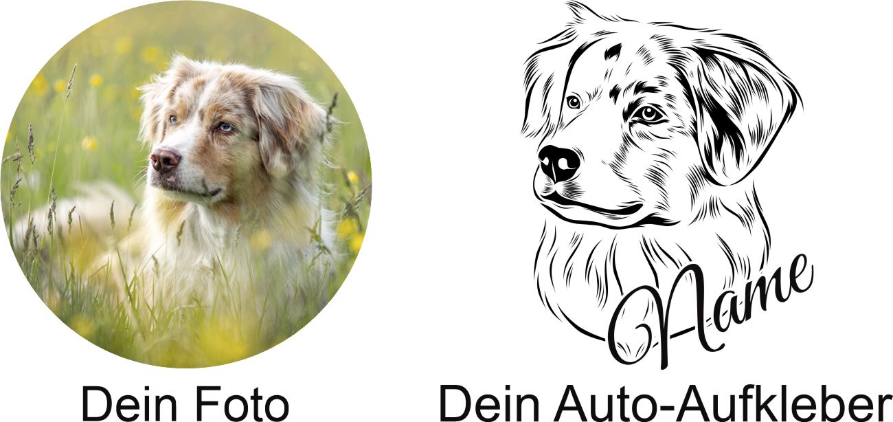 Hunde-Comic Aufkleber selbst gestalten » viele Farben & Größen